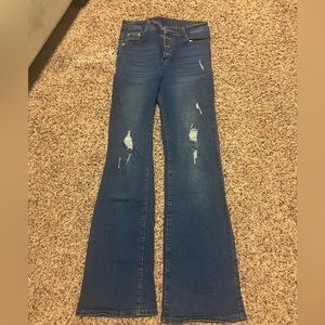 Flare blue jeans